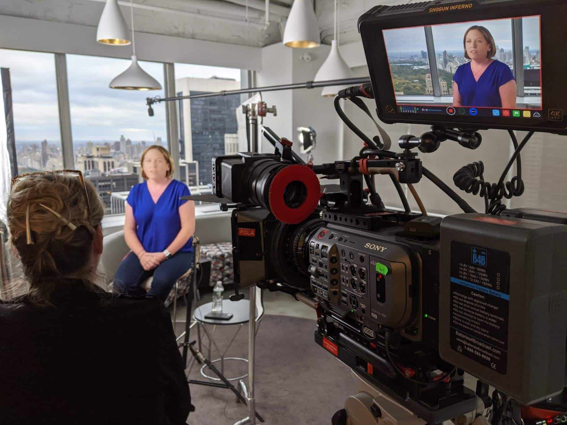 Picture of a professional video shoot.