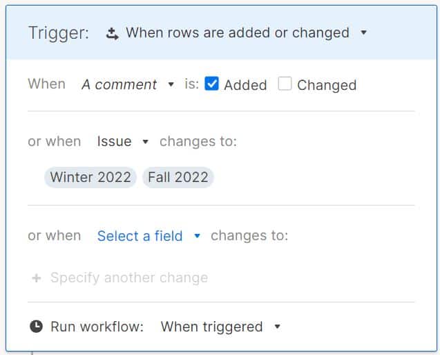 smartsheet workflows screenshot